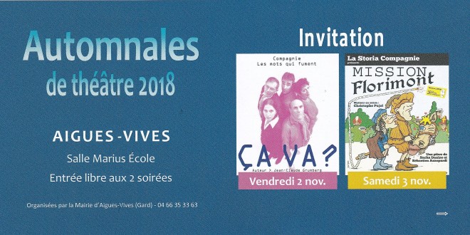 Les Automnales de théâtre 2018 deviennent gratuites: victoire de la DCAV ?